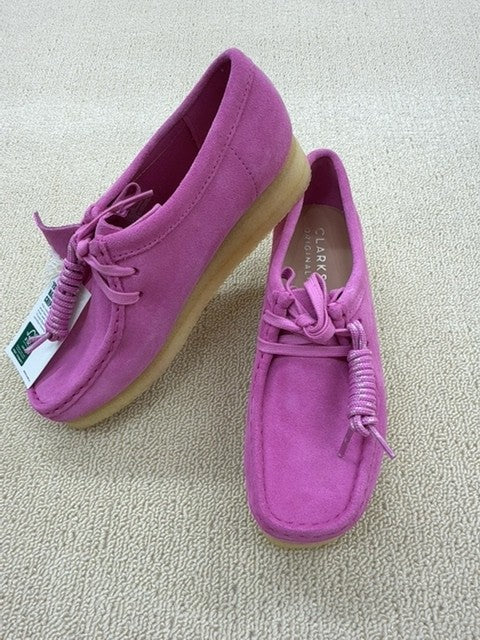 Clarks Wallabee Pink Leather Women's Casual Shoes US 7.5 UK 5