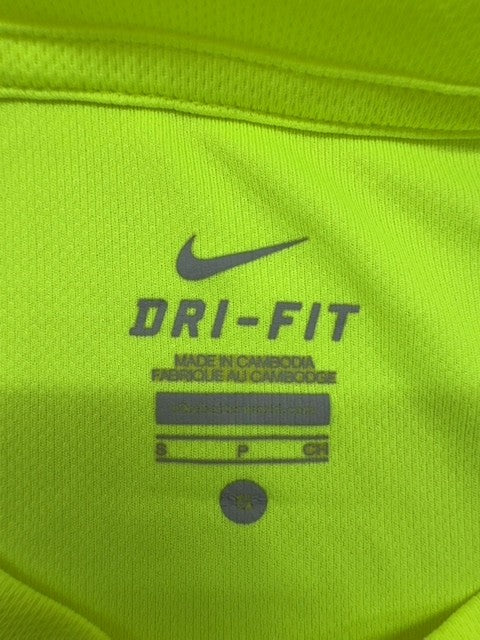 Nike Men's Lime Green Dri-FIT Running T-Shirt S