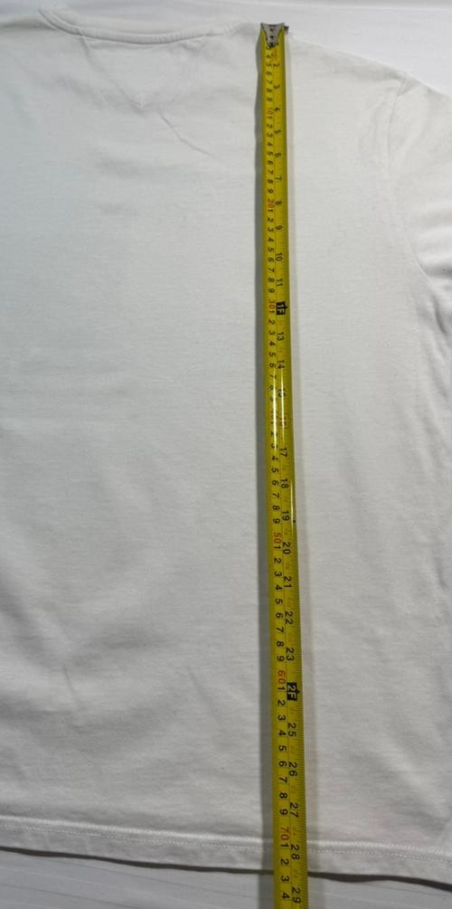 Tommy Jeans Off-White Flag Logo Graphic T-Shirt Unisex Size L