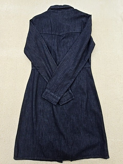 Levi's Women's Blue Denim Shirt Dress S Long Sleeve Knee Length
