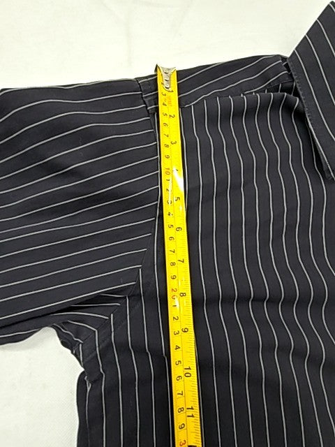 Lacoste Men's Navy White Stripe Cotton Button Down Shirt 43