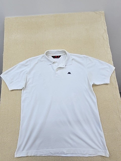 Robe di Kappa Men's White Cotton Polo Shirt Large Omini Logo