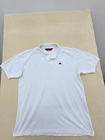 Robe di Kappa Men's White Cotton Polo Shirt Large Omini Logo