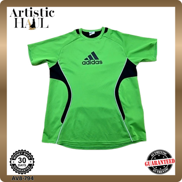 Adidas Men's Green Climacool Jersey L Short Sleeve Crewneck
