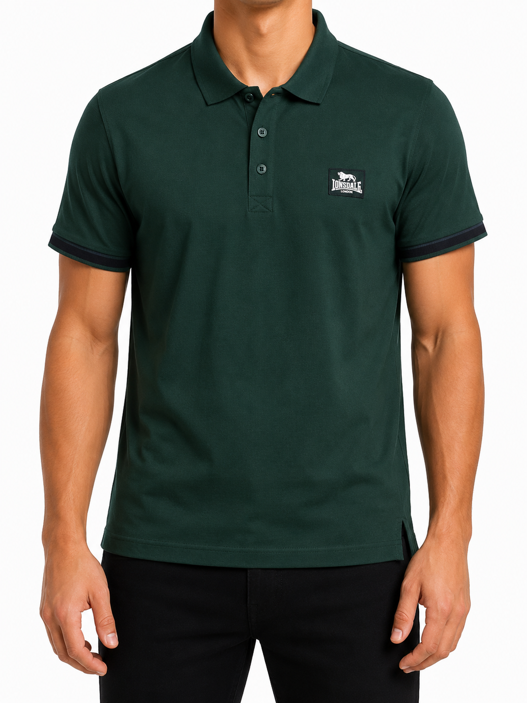 Lonsdale Men Green Polo Shirt size M product image 1