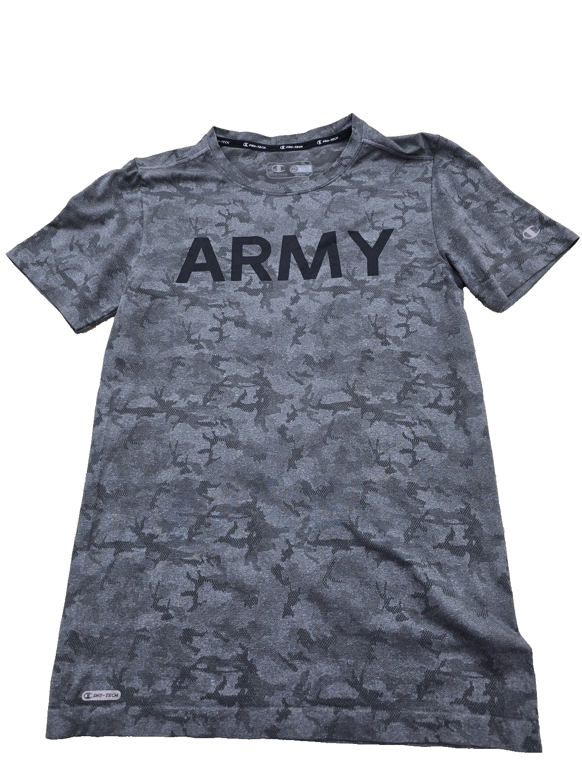 Champion Pro-Tech ARMY Camo T-Shirt XL Dark Gray Men's