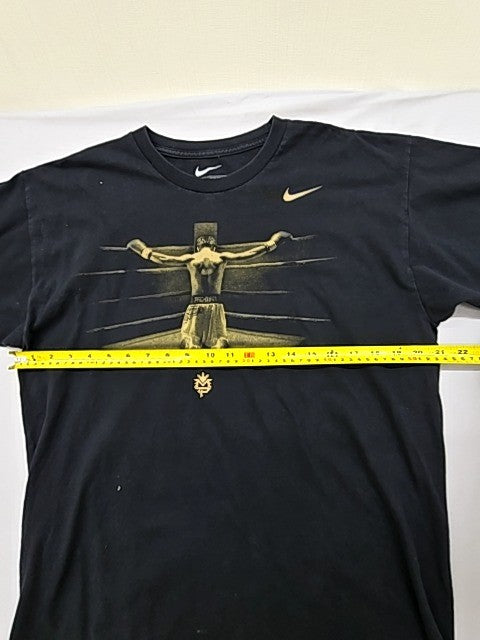 Nike Unisex Black Cotton Crewneck T-Shirt Size L Short Sleeve