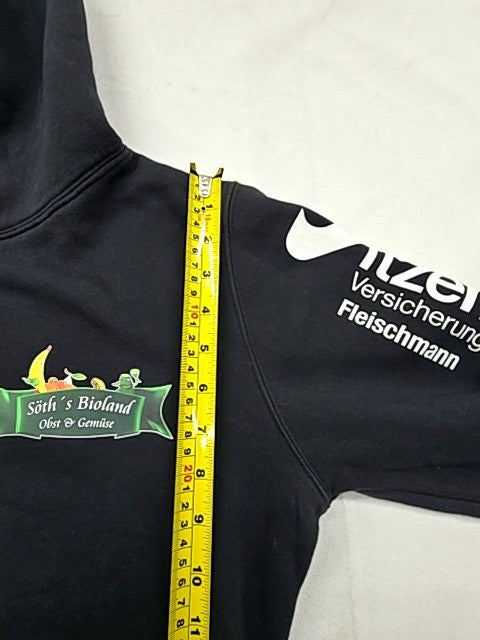 Russell Full Zip Fleece Hoodie Black L Graphic Print
