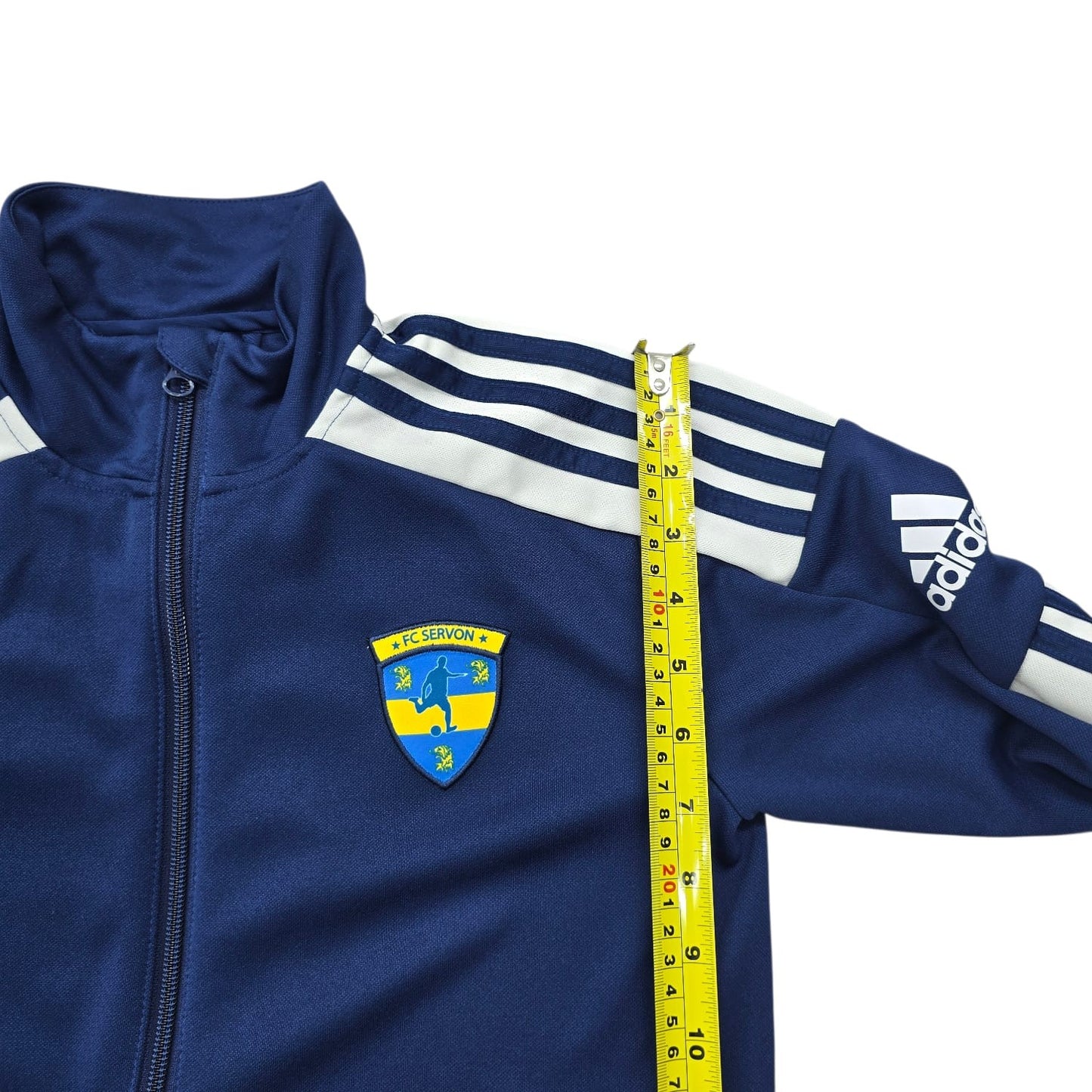 Adidas Men's Navy Blue Primegreen 3-Stripes Track Jacket XS