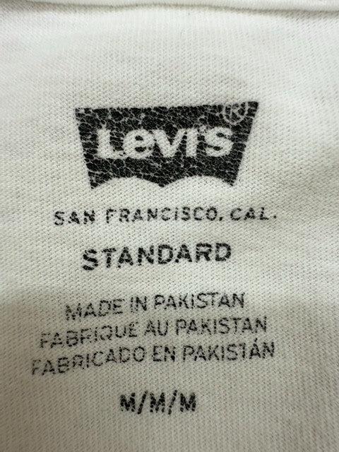 Levi's Men's White Relaxed Fit Crewneck T-Shirt - Recycled Cotton M
