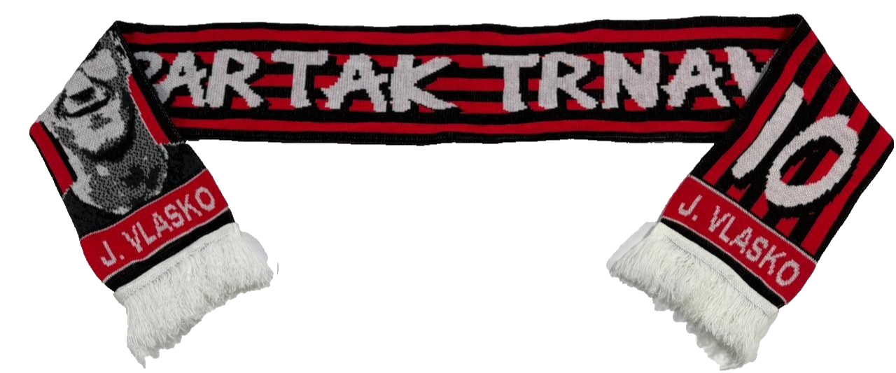Fc Vlasim Vlasko 10 Jan Black Red Knitted Football Soccer Scarf F.C.