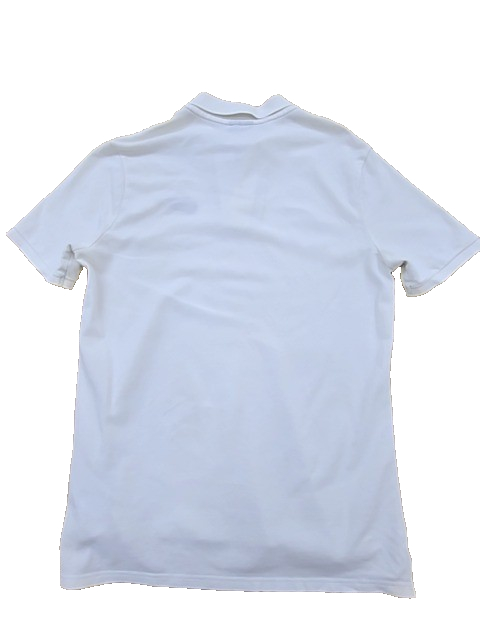Nike Men's White Cotton Short Sleeve Polo Shirt M Button-Down