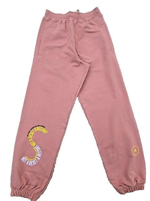 Adidas Stella McCartney Pink Cotton Sweatpants S Tapered NWT