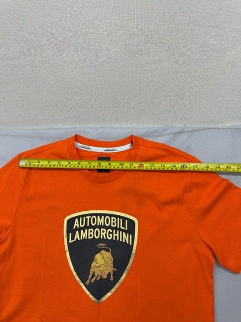Automobili Lamborghini Orange Men's Short Sleeve Cotton T-Shirt L