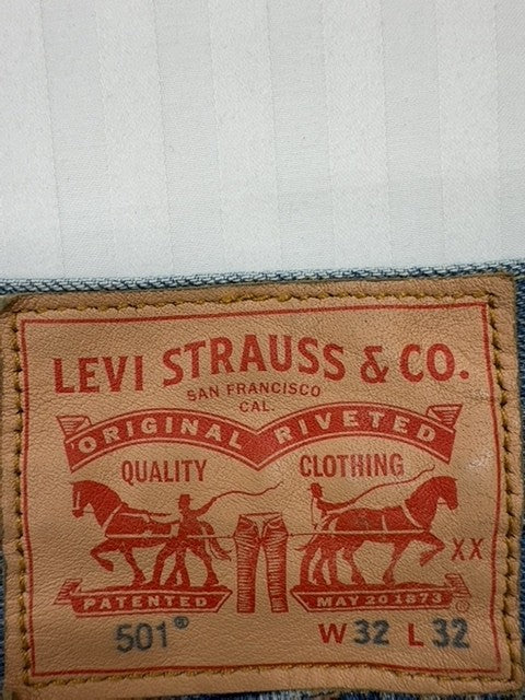 Levi Strauss Men's Vintage Blue 501 Original Jeans W32 L32