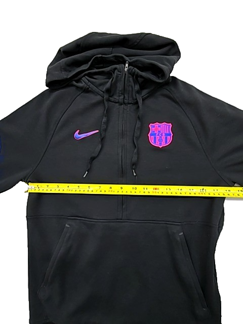 Nike Men's Black FC Barcelona Dri-FIT Pullover Hoodie Size S