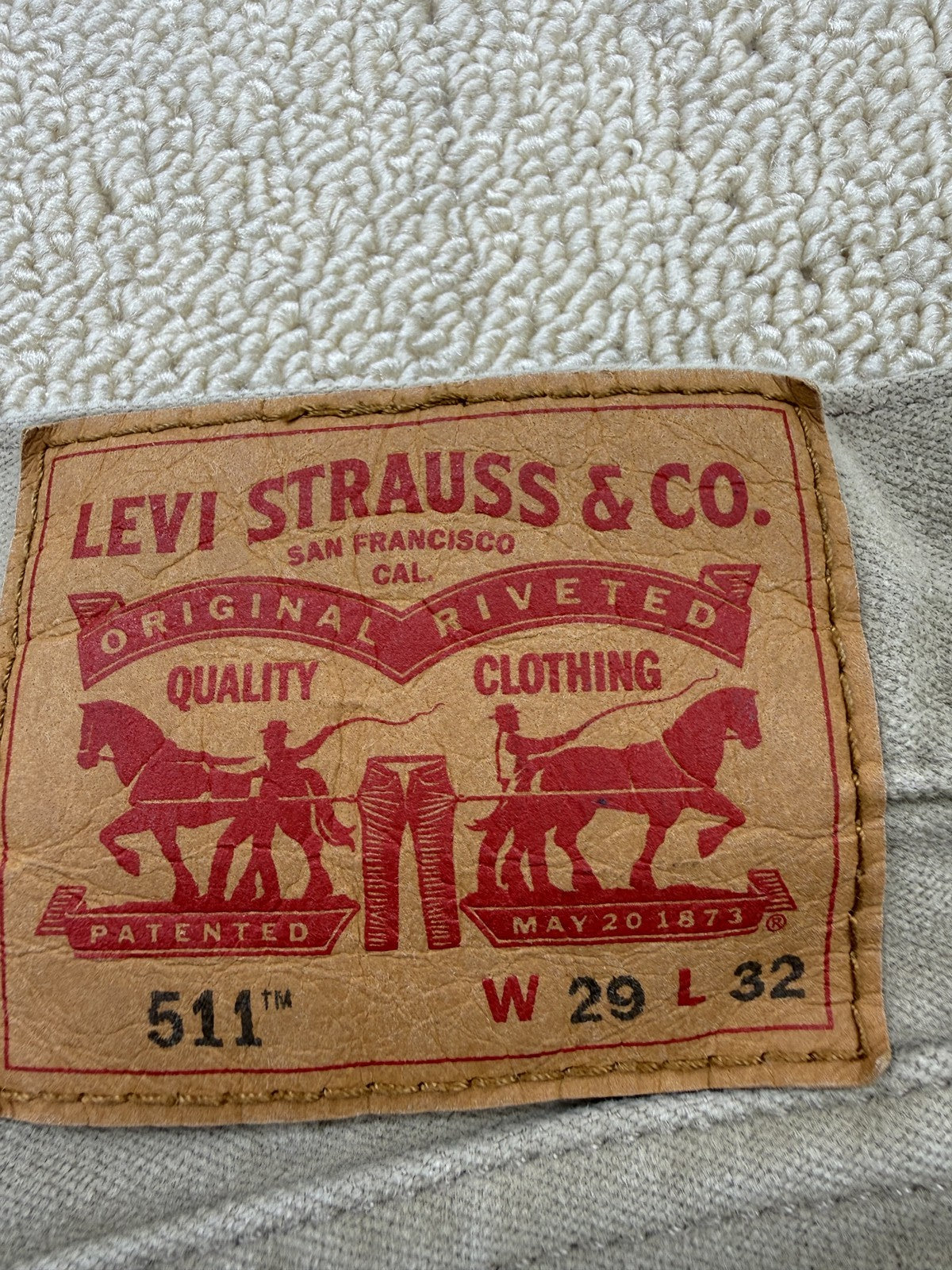 Levi's Men's Grey Slim 511 Jeans Size 29x32 Stretch