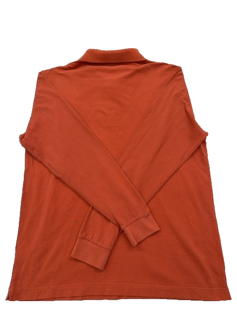 Kappa Men's Orange Polo Shirt – Size L, Long Sleeve, Cotton