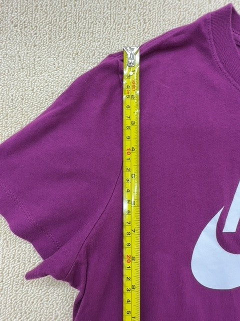 Nike Purple M Short Sleeve Crewneck 100% Cotton T-Shirt Unisex
