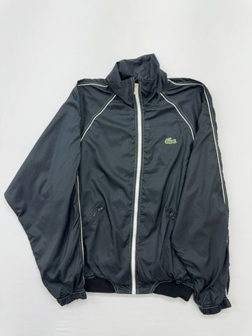 Lacoste Boys Gray Track Jacket Nylon Full Zip Size 4/180 Lightweight
