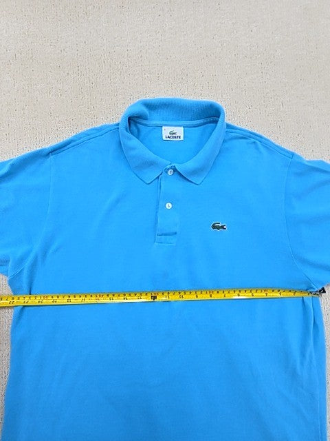 Lacoste Men's Blue Polo Shirt Short Sleeve Size 6 Button