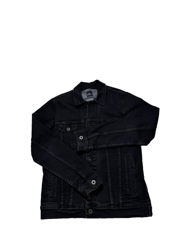 Quicksilver Button Up Black Denim Jacket - Size M