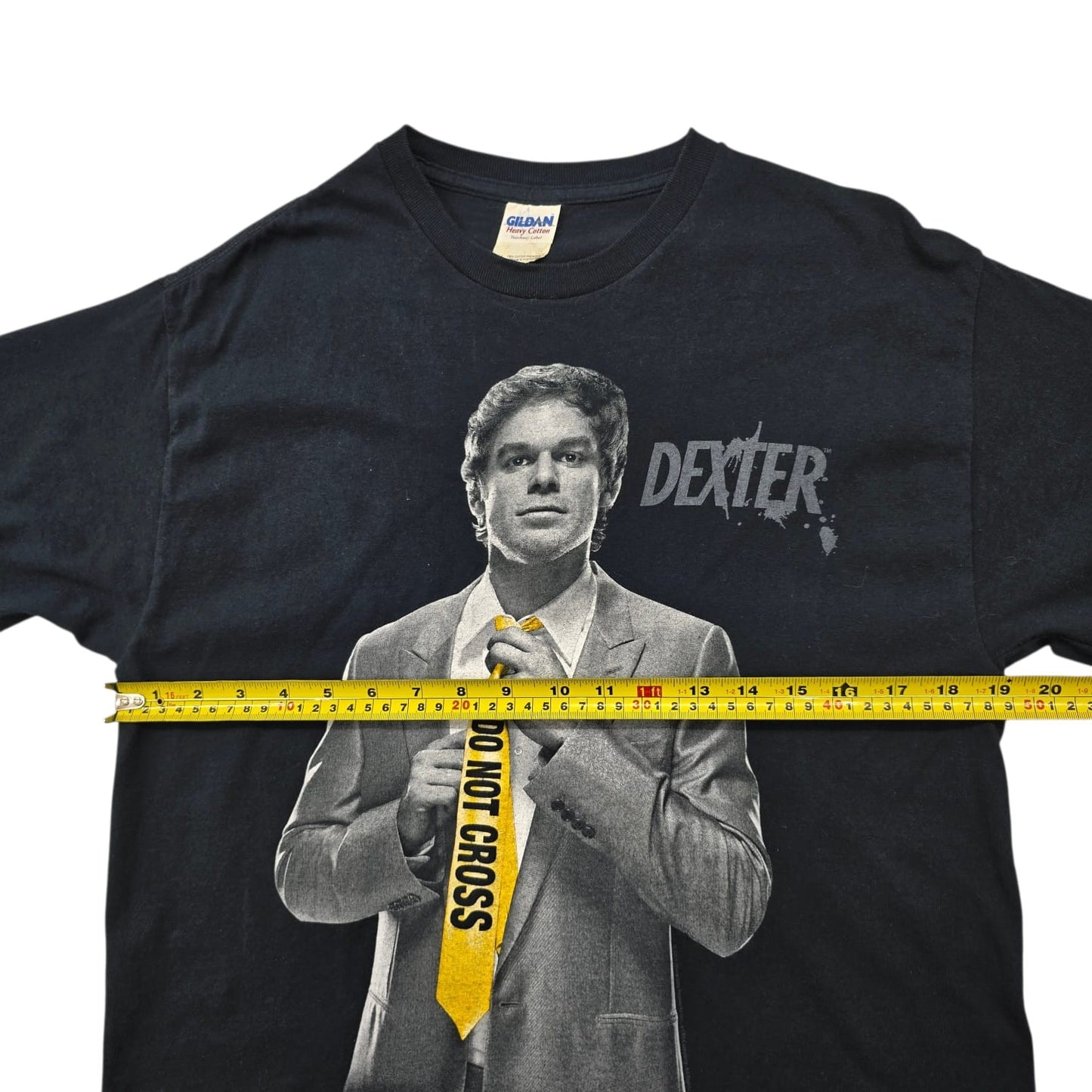 Gildan Unisex Dexter Morgan Black Graphic T-Shirt Size M