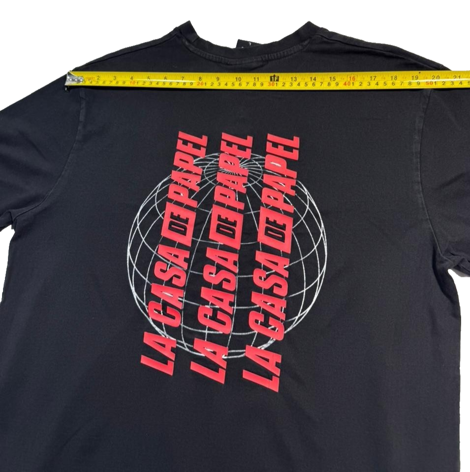 Snipes Men's Black Money Heist Graphic T-Shirt Short Sleeve Size L