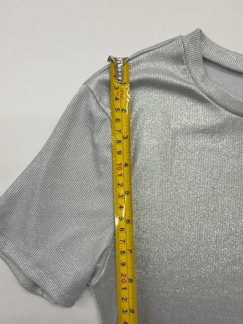 Amisu Women Silver T-Shirt size M product image 5