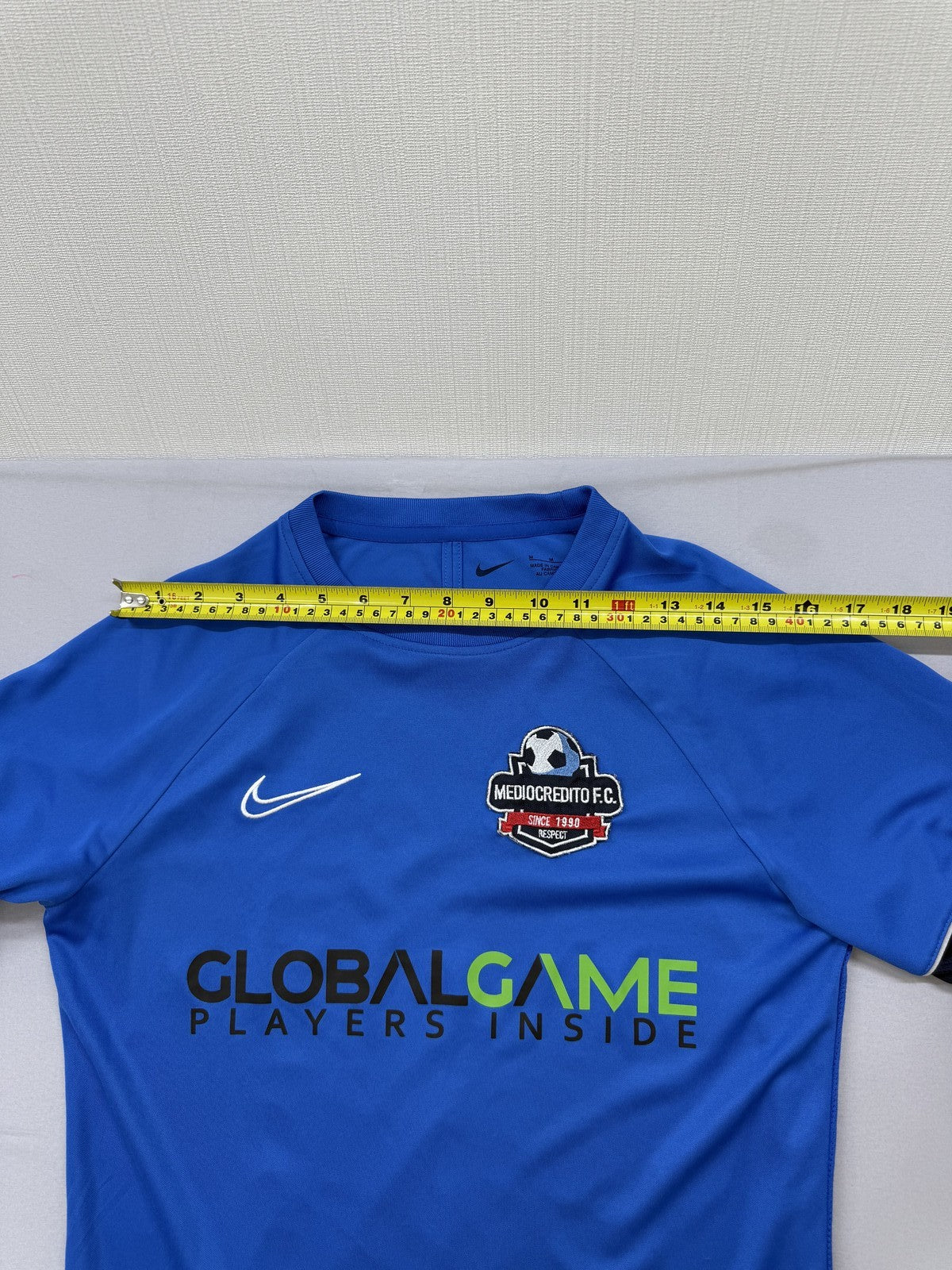 Nike Dri-FIT Blue Soccer Jersey M Short Sleeve Crewneck