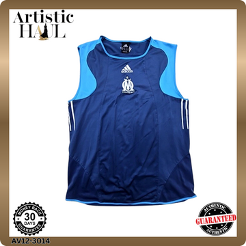 Adidas Men's Olympique Marseille Navy Blue Training Vest L Climacool
