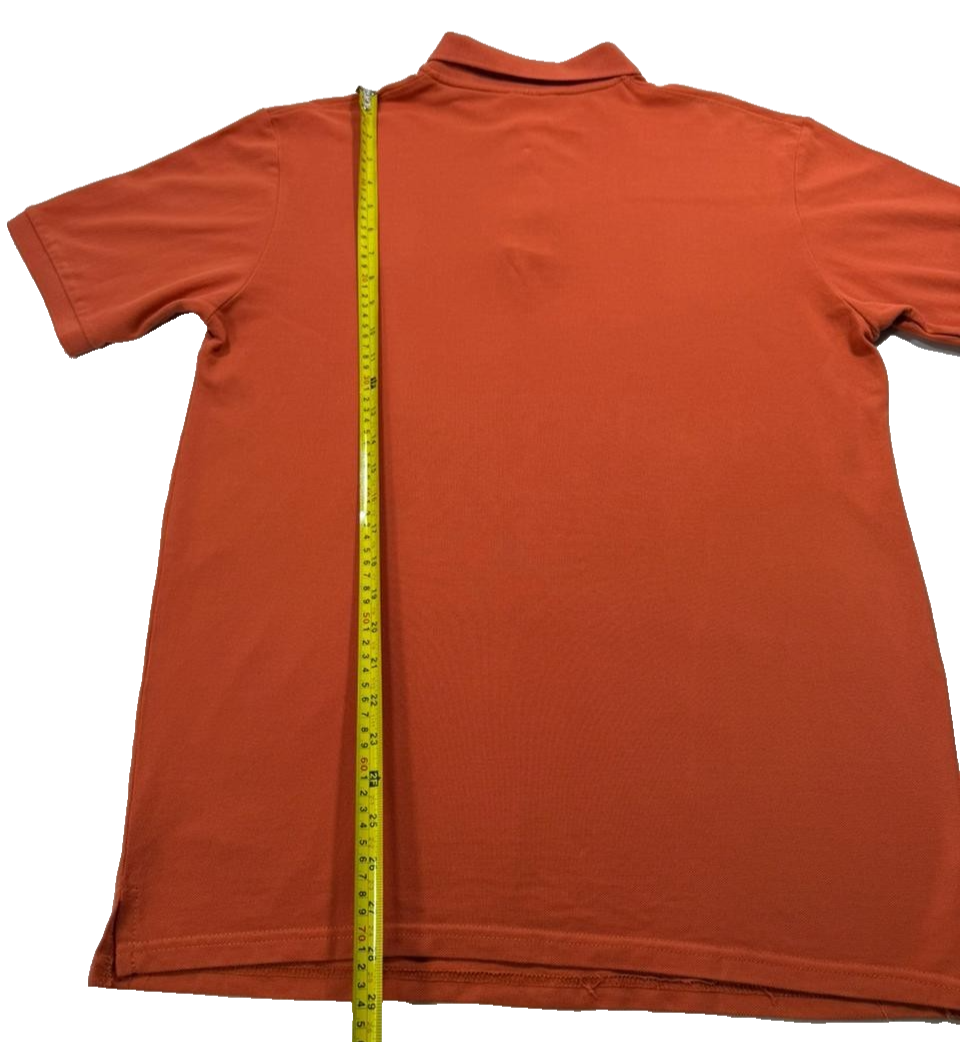 Men's Orange Lacoste Sport Polo Shirt With Button Collar - Size 3Xl