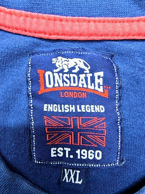 Lonsdale Men Blue Graphic Print T-Shirt Size XL Excellent Condition