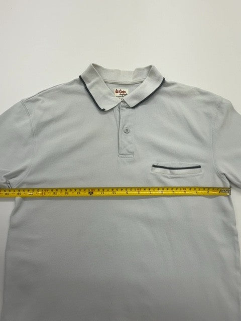 Le Cappe Boys Light Blue Denim Polo Size S Button Front Pocket