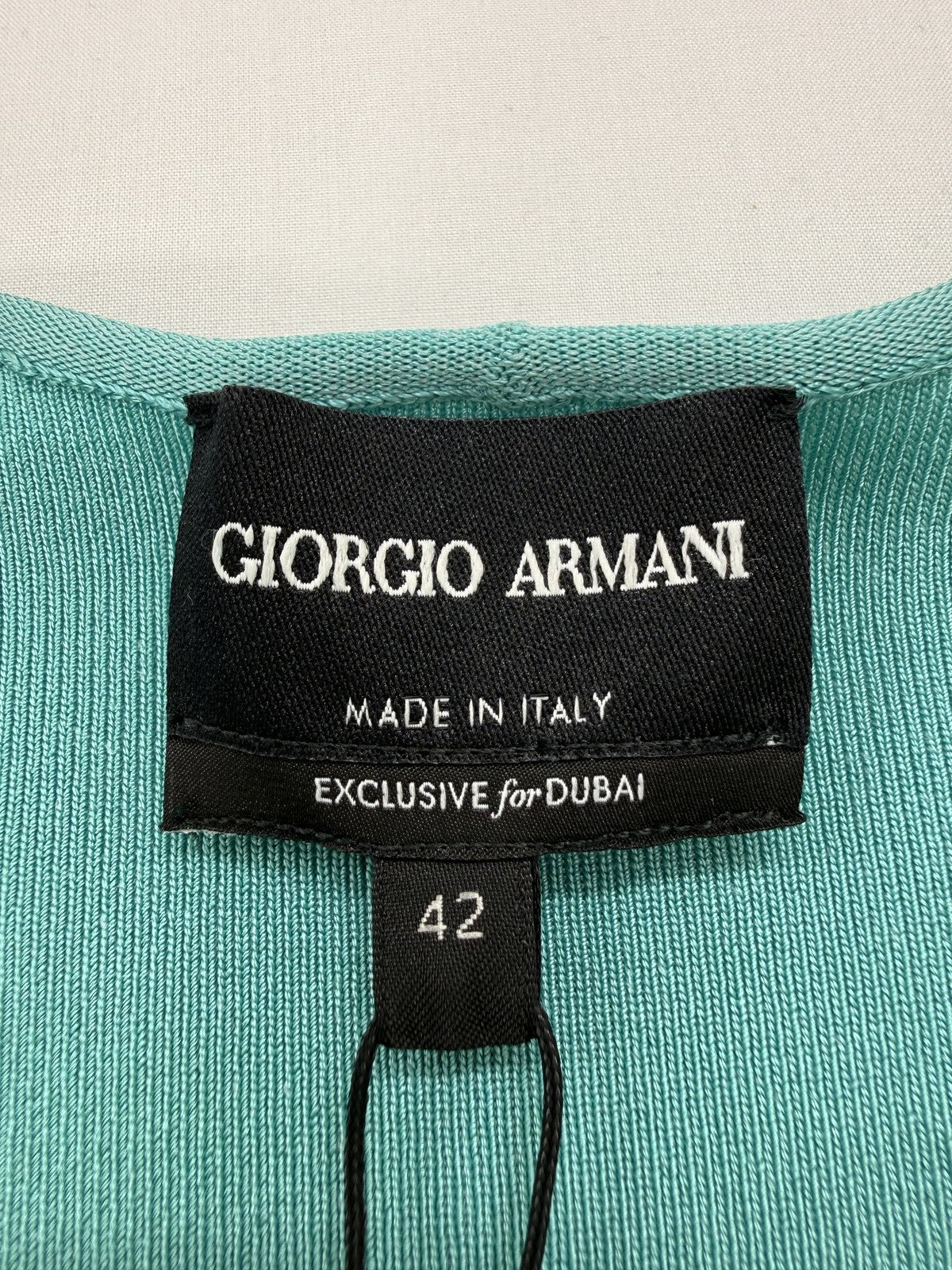 Giorgio Armani Women’s Teal Ribbed Bodysuit EU 42