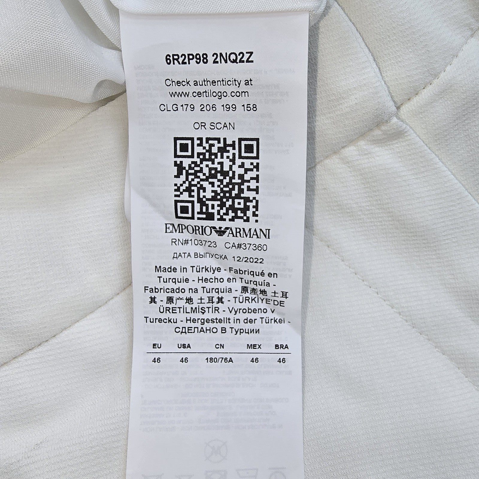 Emporio Armani Men White Trousers size 46 product image 4