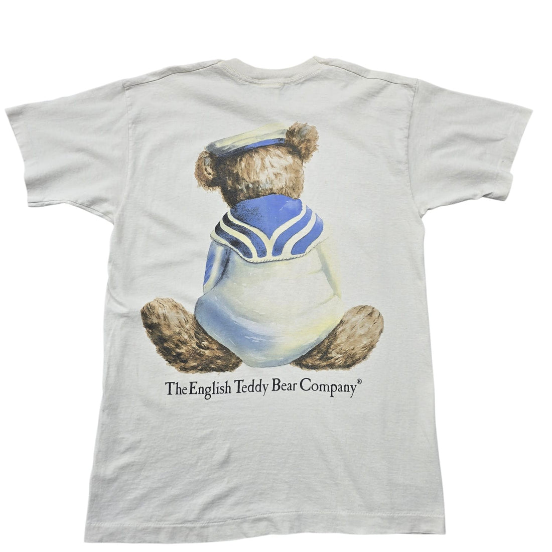 The English Teddy Bear Co Unisex Cream Sailor Bear T-Shirt L Vintage