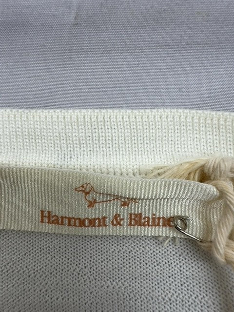 Harmont & Blaine Colorblock Wool Sweatshirt XS Navy/Cream Italy