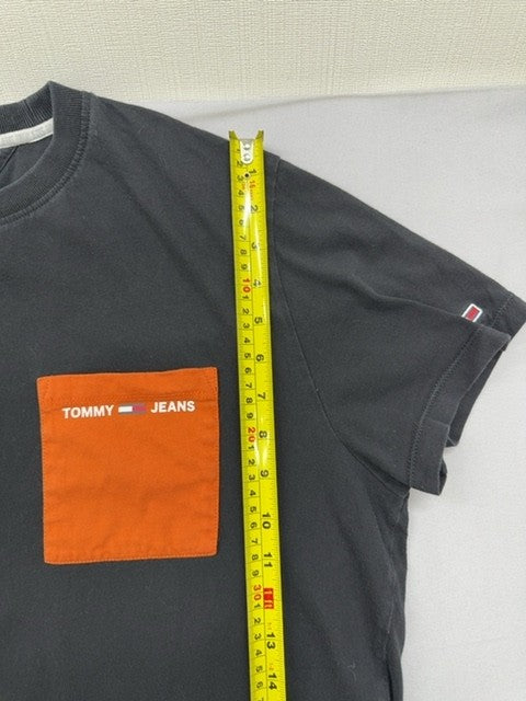 Tommy Jeans Black XXL Short Sleeve Pocket T-Shirt Cotton Crewneck