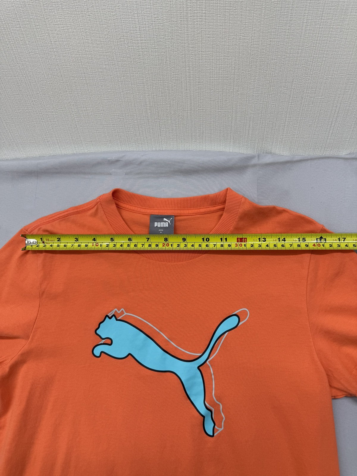 Puma Men's Orange M Short Sleeve Crew Neck T-Shirt