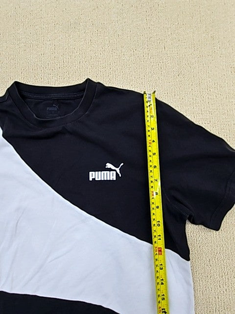 Puma Men's Black/White Split Color T-Shirt Size L