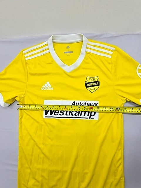 Adidas Men's Yellow Soccer Jersey V.F.R. Bachem Size S V-Neck