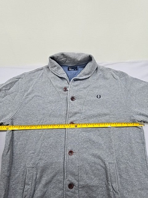 Fred Perry Men's Steel Marl Tipped Hooded Sweatshirt XXL