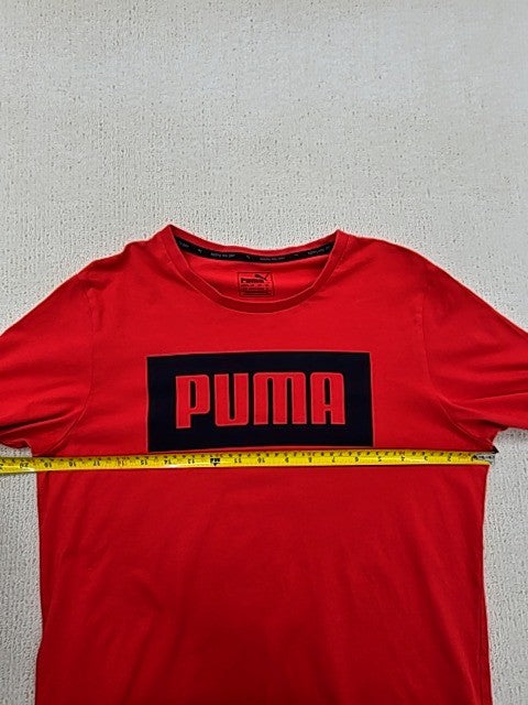 Puma Red Cotton Short Sleeve Crewneck T-Shirt Men's S