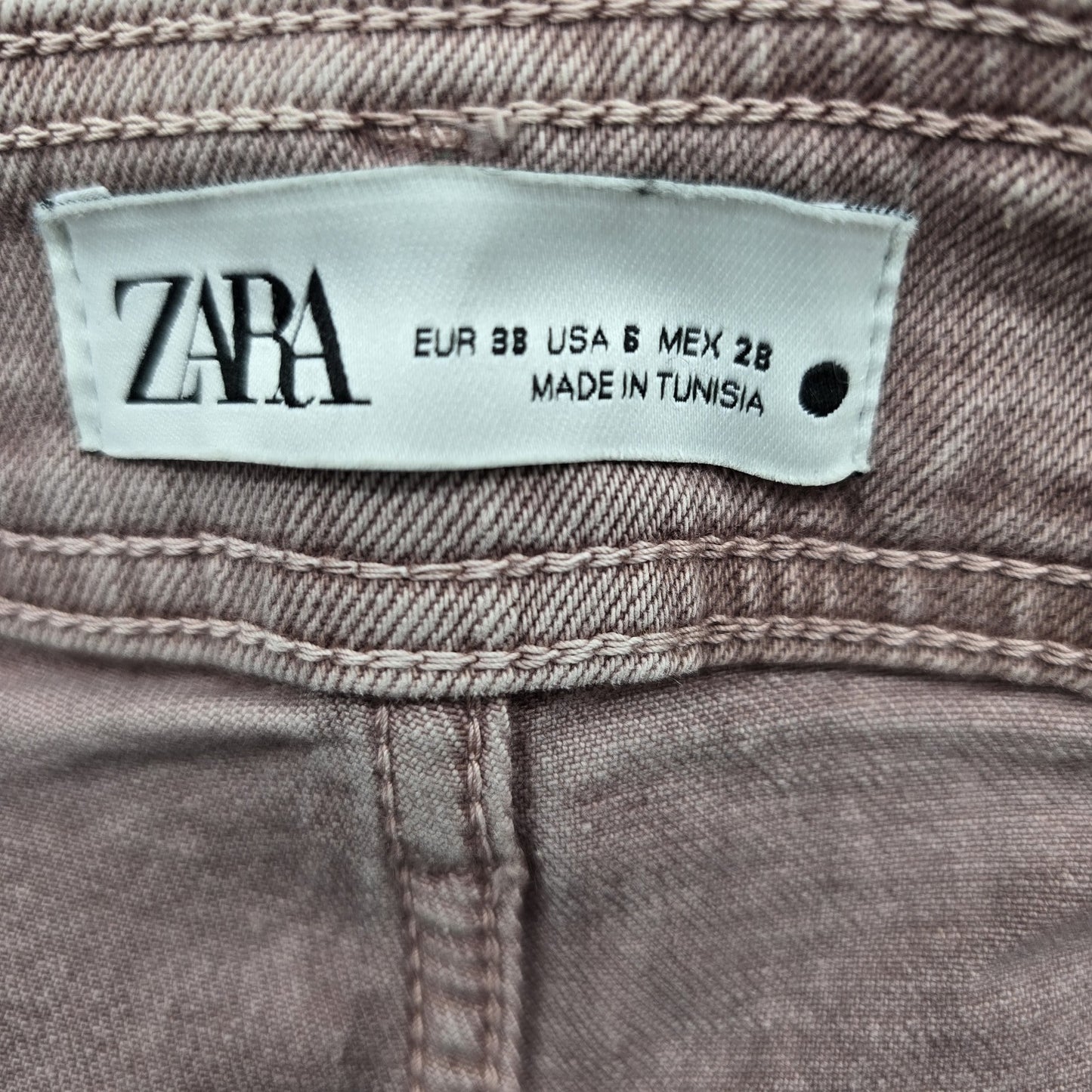 ZARA Women's Mauve Wide Leg Jeans Size 6 USA