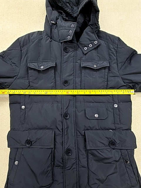 Champion Hooded Puffer Coat Men's XL Black Winter Long Zip