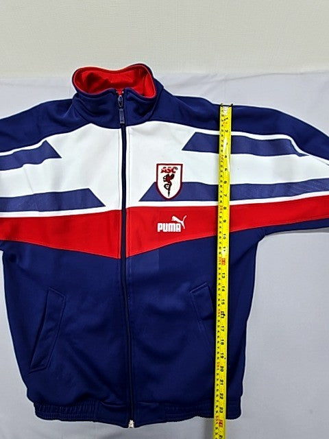 Puma Men's XS Navy Retro Color Block Full Zip Track Jacket