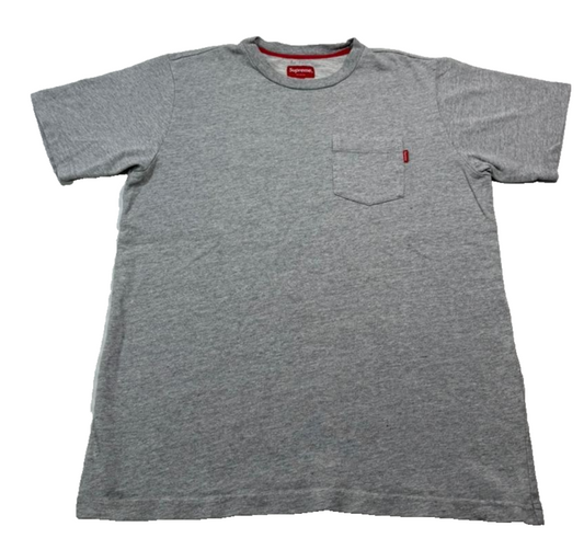 Supreme 100% Cotton Men's T-Shirt, Gray, Size Small