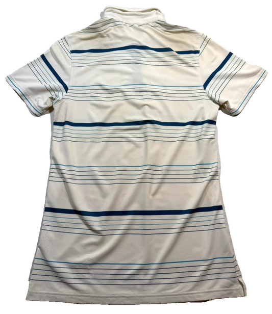 Nike Dri-FIT Golf Polo Shirt With White And Blue - Size S