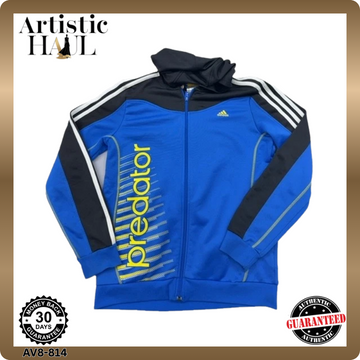 Adidas Predator Blue XL Zipper Hoodie Unisex Regular
